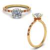Load image into Gallery viewer, hidden-halo-petite-diamond-engagement-ring-with-orange-sapphire-in-FD9168RORGSAORANGLE3-NL-YG