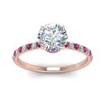 Load image into Gallery viewer, hidden-halo-petite-diamond-engagement-ring-with-pink-sapphire-in-FD9168RORGSADRPIANGLE3-NL-RG
