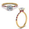 Load image into Gallery viewer, hidden-halo-petite-diamond-engagement-ring-with-pink-sapphire-in-FD9168RORGSADRPIANGLE3-NL-YG