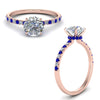 Load image into Gallery viewer, hidden-halo-petite-diamond-engagement-ring-with-sapphire-in-FD9168RORGSABLANGLE3-NL-RG