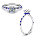 Load image into Gallery viewer, hidden-halo-petite-diamond-engagement-ring-with-sapphire-in-FD9168RORGSABLANGLE3-NL-WG
