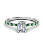 Load image into Gallery viewer, hidden-halo-petite-emerald-cut-diamond-engagement-ring-with-emerald-in-FD9168EMRGEMGRANGLE3-NL-WG
