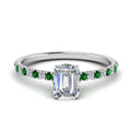 Thumbnail 26 - hidden-halo-petite-emerald-cut-diamond-engagement-ring-with-emerald-in-FD9168EMRGEMGRANGLE3-NL-WG