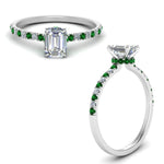 Load image into Gallery viewer, hidden-halo-petite-emerald-cut-diamond-engagement-ring-with-emerald-in-FD9168EMRGEMGRANGLE3-NL-WG
