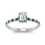 Load image into Gallery viewer, hidden-halo-petite-emerald-cut-diamond-engagement-ring-with-emerald-in-FD9168EMRGEMGRANGLE3-NL-WG
