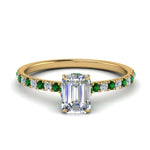 Load image into Gallery viewer, hidden-halo-petite-emerald-cut-diamond-engagement-ring-with-emerald-in-FD9168EMRGEMGRANGLE3-NL-YG
