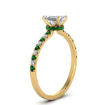 Load image into Gallery viewer, hidden-halo-petite-emerald-cut-diamond-engagement-ring-with-emerald-in-FD9168EMRGEMGRANGLE3-NL-YG
