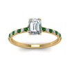 Load image into Gallery viewer, hidden-halo-petite-emerald-cut-diamond-engagement-ring-with-emerald-in-FD9168EMRGEMGRANGLE3-NL-YG