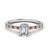 Load image into Gallery viewer, hidden-halo-petite-emerald-cut-diamond-engagement-ring-with-orange-sapphire-in-FD9168EMRGSAORANGLE3-NL-WG
