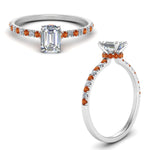 Load image into Gallery viewer, hidden-halo-petite-emerald-cut-diamond-engagement-ring-with-orange-sapphire-in-FD9168EMRGSAORANGLE3-NL-WG

