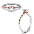 Thumbnail 19 - hidden-halo-petite-emerald-cut-diamond-engagement-ring-with-orange-sapphire-in-FD9168EMRGSAORANGLE3-NL-WG