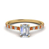 Load image into Gallery viewer, hidden-halo-petite-emerald-cut-diamond-engagement-ring-with-orange-sapphire-in-FD9168EMRGSAORANGLE3-NL-YG