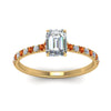 Load image into Gallery viewer, hidden-halo-petite-emerald-cut-diamond-engagement-ring-with-orange-sapphire-in-FD9168EMRGSAORANGLE3-NL-YG