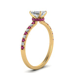Load image into Gallery viewer, hidden-halo-petite-emerald-cut-diamond-engagement-ring-with-pink-sapphire-in-FD9168EMRGSADRPIANGLE3-NL-YG
