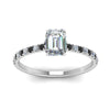 Load image into Gallery viewer, hidden-halo-petite-emerald-cut-engagement-ring-with-black-diamond-in-FD9168EMRGBLACKANGLE3-NL-WG