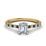 Load image into Gallery viewer, hidden-halo-petite-emerald-cut-engagement-ring-with-black-diamond-in-FD9168EMRGBLACKANGLE3-NL-YG

