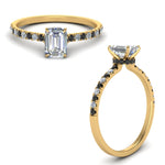 Load image into Gallery viewer, hidden-halo-petite-emerald-cut-engagement-ring-with-black-diamond-in-FD9168EMRGBLACKANGLE3-NL-YG
