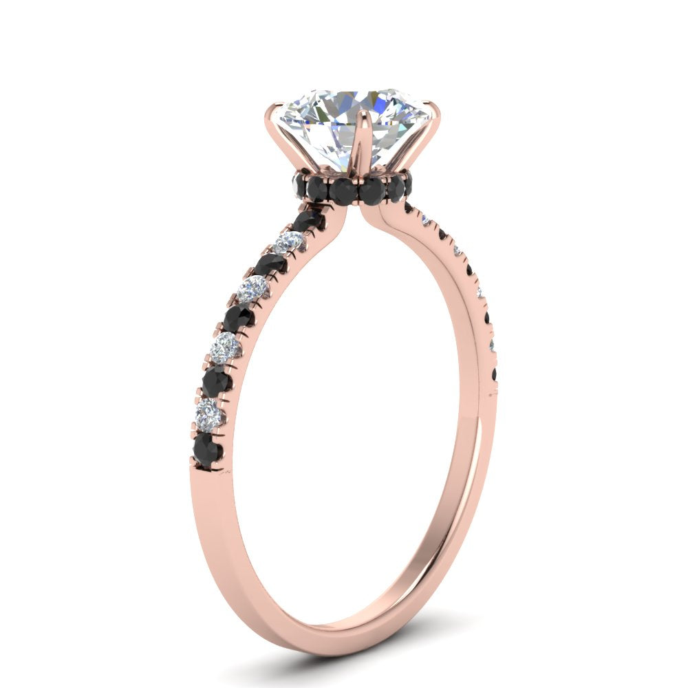 hidden-halo-petite-engagement-ring-with-black-diamond-in-FD9168RORGBLACKANGLE3-NL-RG