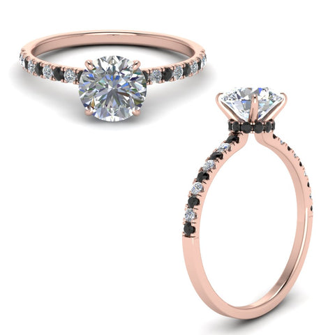 hidden-halo-petite-engagement-ring-with-black-diamond-in-FD9168RORGBLACKANGLE3-NL-RG