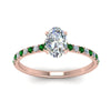 Load image into Gallery viewer, hidden-halo-petite-oval-shaped-diamond-engagement-ring-with-emerald-in-FD9168OVRGEMGRANGLE3-NL-RG