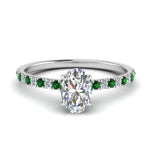 Load image into Gallery viewer, hidden-halo-petite-oval-shaped-diamond-engagement-ring-with-emerald-in-FD9168OVRGEMGRANGLE3-NL-WG
