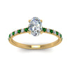 Load image into Gallery viewer, hidden-halo-petite-oval-shaped-diamond-engagement-ring-with-emerald-in-FD9168OVRGEMGRANGLE3-NL-YG