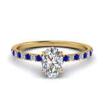 Load image into Gallery viewer, hidden-halo-petite-oval-shaped-diamond-engagement-ring-with-sapphire-in-FD9168OVRGSABLANGLE3-NL-YG
