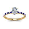 Load image into Gallery viewer, hidden-halo-petite-oval-shaped-diamond-engagement-ring-with-sapphire-in-FD9168OVRGSABLANGLE3-NL-YG
