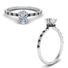 Load image into Gallery viewer, hidden-halo-petite-oval-shaped-engagement-ring-with-black-diamond-in-FD9168OVRGBLACKANGLE3-NL-WG
