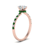 Load image into Gallery viewer, hidden-halo-petite-pear-shaped-diamond-engagement-ring-with-emerald-in-FD9168PERGEMGRANGLE3-NL-RG
