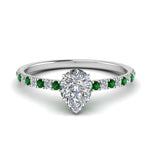 Load image into Gallery viewer, hidden-halo-petite-pear-shaped-diamond-engagement-ring-with-emerald-in-FD9168PERGEMGRANGLE3-NL-WG
