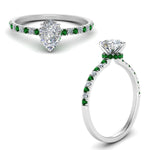 Load image into Gallery viewer, hidden-halo-petite-pear-shaped-diamond-engagement-ring-with-emerald-in-FD9168PERGEMGRANGLE3-NL-WG
