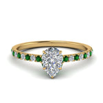 Load image into Gallery viewer, hidden-halo-petite-pear-shaped-diamond-engagement-ring-with-emerald-in-FD9168PERGEMGRANGLE3-NL-YG
