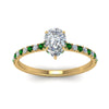 Load image into Gallery viewer, hidden-halo-petite-pear-shaped-diamond-engagement-ring-with-emerald-in-FD9168PERGEMGRANGLE3-NL-YG