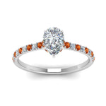 Load image into Gallery viewer, hidden-halo-petite-pear-shaped-diamond-engagement-ring-with-orange-sapphire-in-FD9168PERGSAORANGLE3-NL-WG
