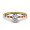 Load image into Gallery viewer, hidden-halo-petite-pear-shaped-diamond-engagement-ring-with-orange-sapphire-in-FD9168PERGSAORANGLE3-NL-YG
