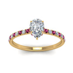Load image into Gallery viewer, hidden-halo-petite-pear-shaped-diamond-engagement-ring-with-pink-sapphire-in-FD9168PERGSADRPIANGLE3-NL-YG
