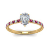 Load image into Gallery viewer, hidden-halo-petite-pear-shaped-diamond-engagement-ring-with-pink-sapphire-in-FD9168PERGSADRPIANGLE3-NL-YG