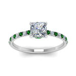 Load image into Gallery viewer, hidden-halo-petite-princess-cut-diamond-engagement-ring-with-emerald-in-FD9168PRRGEMGRANGLE3-NL-WG
