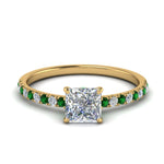 Load image into Gallery viewer, hidden-halo-petite-princess-cut-diamond-engagement-ring-with-emerald-in-FD9168PRRGEMGRANGLE3-NL-YG
