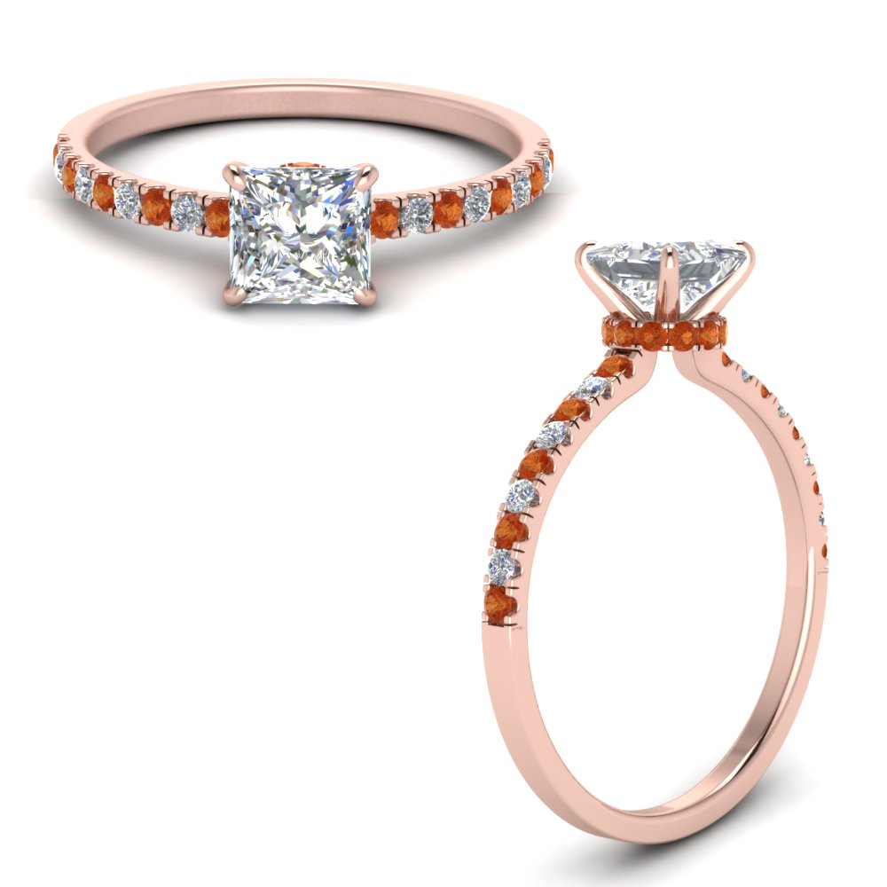 hidden-halo-petite-princess-cut-diamond-engagement-ring-with-orange-sapphire-in-FD9168PRRGSAORANGLE3-NL-RG