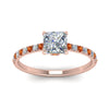 Load image into Gallery viewer, hidden-halo-petite-princess-cut-diamond-engagement-ring-with-orange-sapphire-in-FD9168PRRGSAORANGLE3-NL-RG