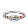 Load image into Gallery viewer, hidden-halo-petite-princess-cut-diamond-engagement-ring-with-orange-sapphire-in-FD9168PRRGSAORANGLE3-NL-WG