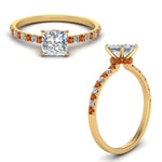 Load image into Gallery viewer, hidden-halo-petite-princess-cut-diamond-engagement-ring-with-orange-sapphire-in-FD9168PRRGSAORANGLE3-NL-YG
