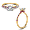 Load image into Gallery viewer, hidden-halo-petite-princess-cut-diamond-engagement-ring-with-pink-sapphire-in-FD9168PRRGSADRPIANGLE3-NL-YG