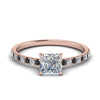 Load image into Gallery viewer, hidden-halo-petite-princess-cut-engagement-ring-with-black-diamond-in-FD9168PRRGBLACKANGLE3-NL-RG