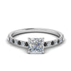 Load image into Gallery viewer, hidden-halo-petite-princess-cut-engagement-ring-with-black-diamond-in-FD9168PRRGBLACKANGLE3-NL-WG
