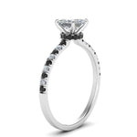 Load image into Gallery viewer, hidden-halo-petite-princess-cut-engagement-ring-with-black-diamond-in-FD9168PRRGBLACKANGLE3-NL-WG
