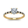 Load image into Gallery viewer, hidden-halo-petite-princess-cut-engagement-ring-with-black-diamond-in-FD9168PRRGBLACKANGLE3-NL-YG