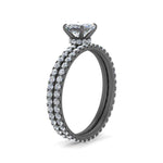 Load image into Gallery viewer, hidden-halo-princess-cut-wedding-ring-set-in-black-gold-FD9168PRANGLE3-NL-BG